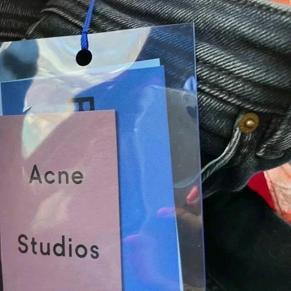NWT Acne Studios Peg Jeans Blue Black - Picture 9 of 11